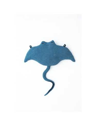 Fluffy toy Crochetts OCÉANO Dark blue Manta ray 67 x 77 x 11 cm