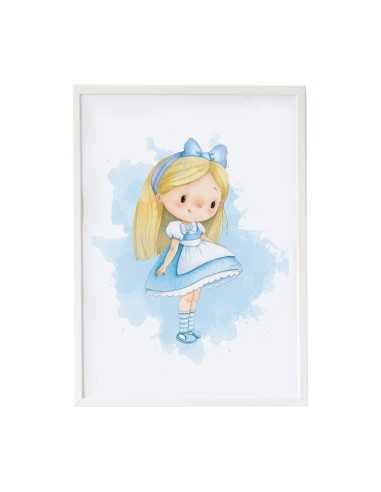 Quadro Crochetts Alice Multicolore Legno MDF 33 x 43 x 2 cm Bambina