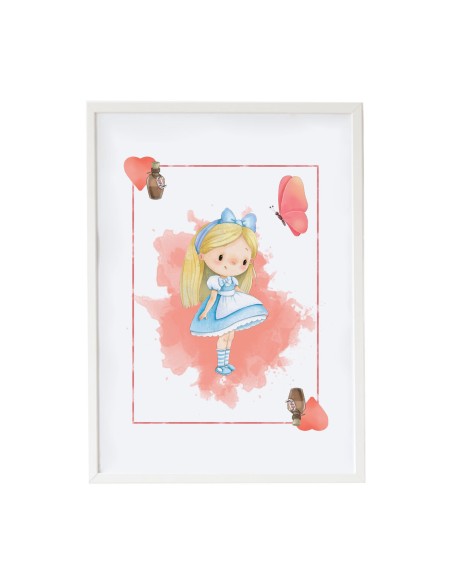 Quadro Crochetts Alice Multicolore Legno MDF 33 x 43 x 2 cm Bambina