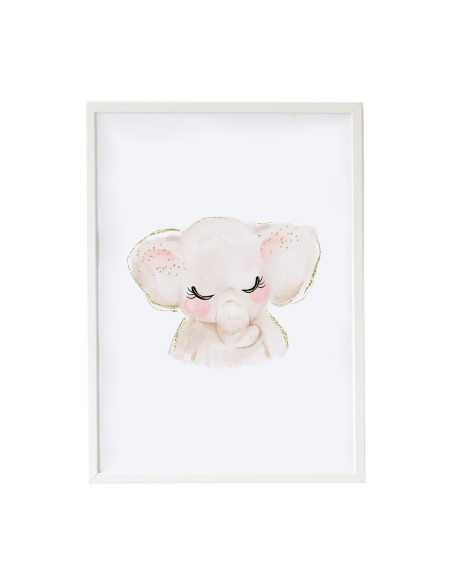 Quadro Crochetts Multicolore Legno MDF 33 x 43 x 2 cm Elefante