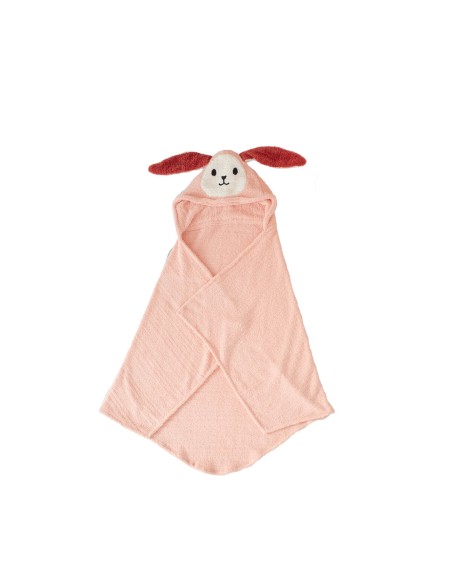 Serviette de toilette Crochetts Rose 128 x 2 x 110 cm Lapin