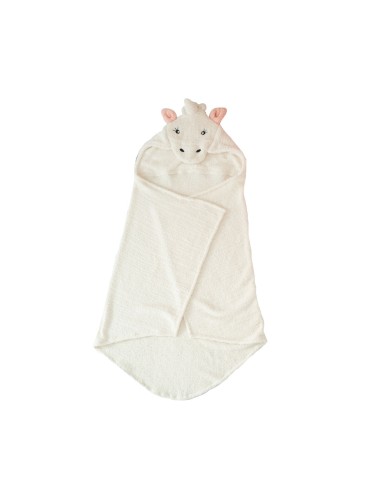 Serviette de toilette Crochetts Blanc 124 x 2 x 110 cm Licorne