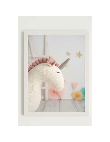 Cadre Crochetts Multicouleur Bois MDF Licorne 33 x 43 x 2 cm