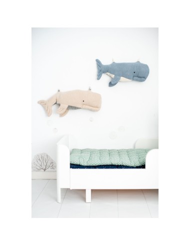 Fluffy toy Crochetts OCÉANO Blue Whale 29 x 84 x 14 cm 2 Pieces