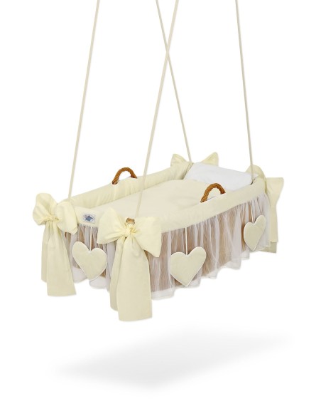 Moses Basket/Hanging crib- Amelie cream