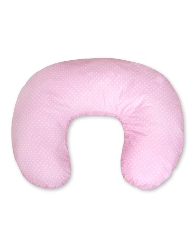 Feeding pillow- Basic white dots on pink