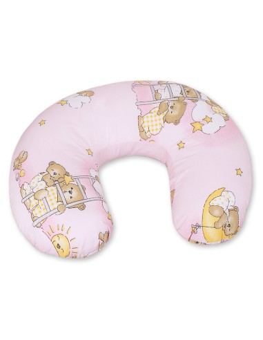 Feeding pillow- Basic Ladder-bear pink