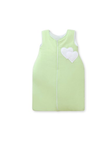 Sleeping bag- Hanging hearts green