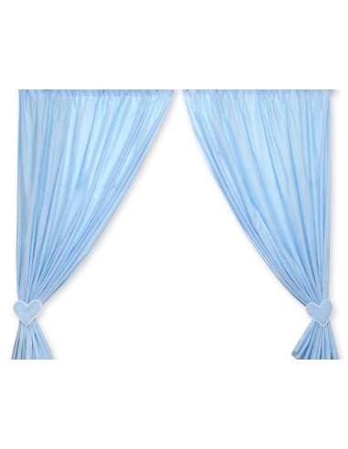 Curtains for baby room- Hanging Hearts blue