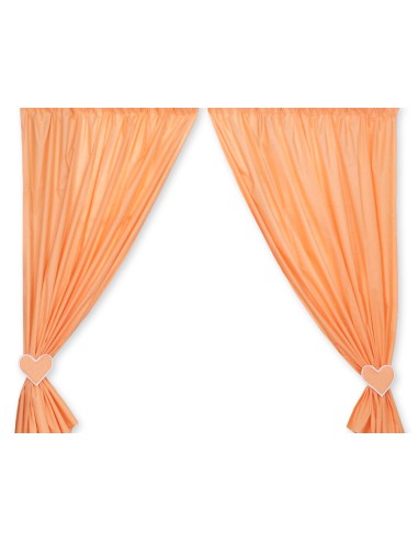 Curtains for baby room- Hanging Hearts orange