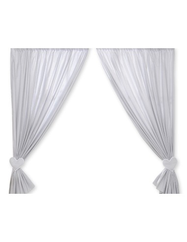 Curtains for baby room- Hanging Hearts gray