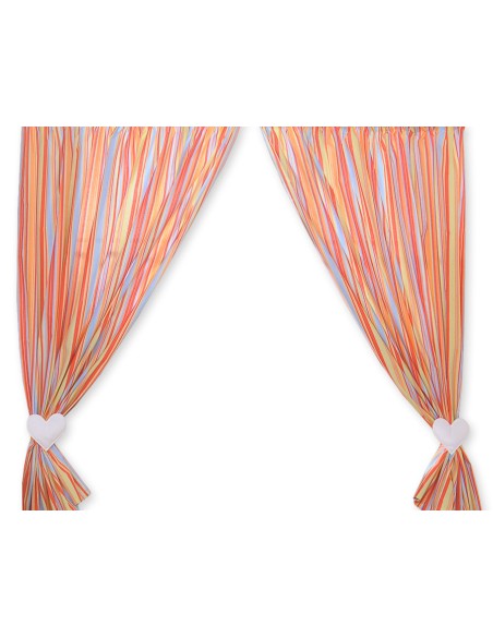 Curtains for baby room- Hanging Hearts orange strips