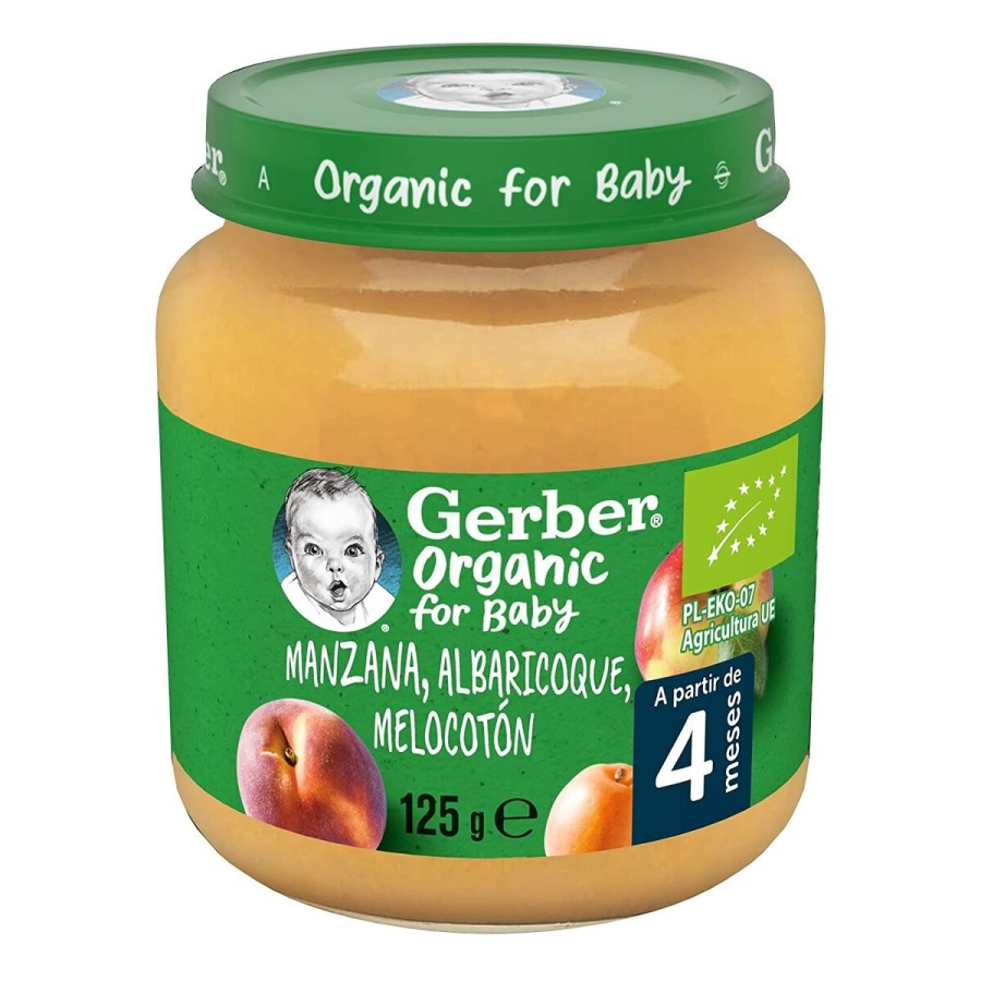 Babygläschen Nestlé Gerber Organic Apfel Pfirsich Aprikose 125 g