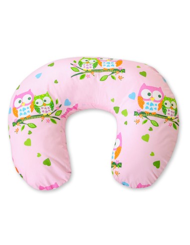 Feeding pillow- Basic pink owls