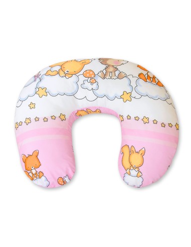 Feeding pillow- Basic Forest animals pink