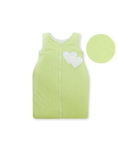 Sleeping bag- Hanging hearts green strips