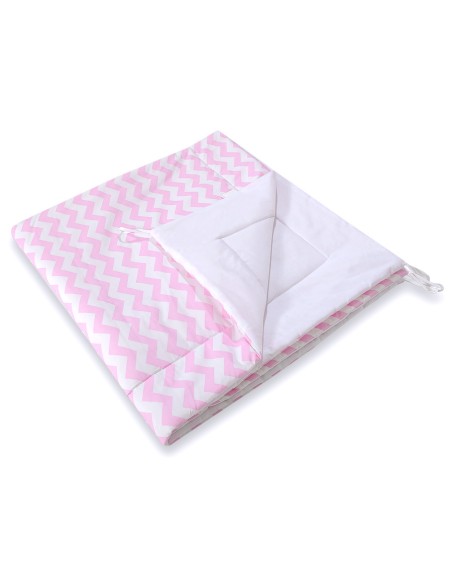 Double-sided teepee playmat- Chevron pink