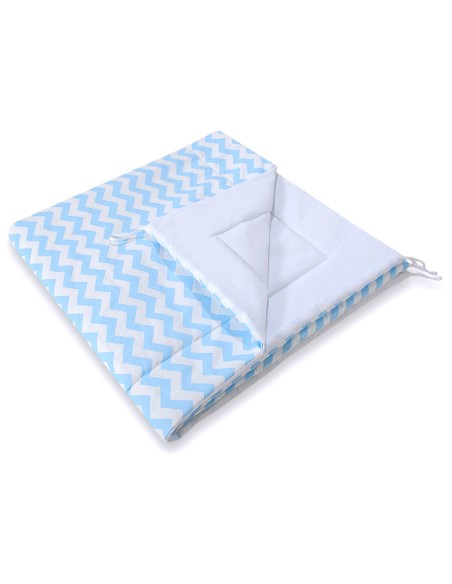 Double-sided teepee playmat- Chevron blue