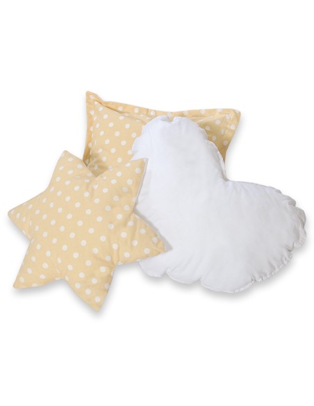 3pcs pillow set - Bright dots on beige