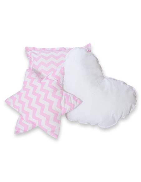 3pcs pillow set - Chevron pink