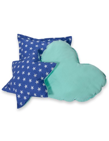 3pcs pillow set - Navy blue stars