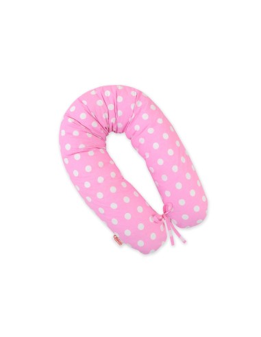 Multifunctional pregnancy pillow Longer - white dots on pink