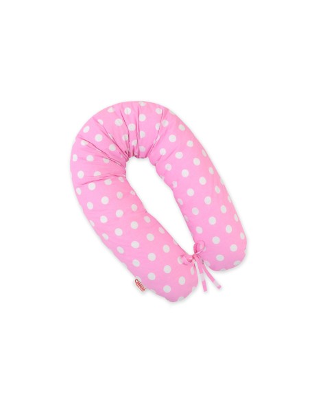 Multifunctional pregnancy pillow Longer - white dots on pink