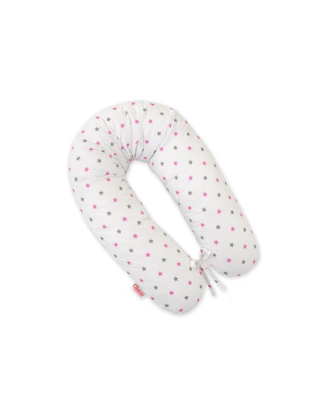 Multifunctional pregnancy pillow Longer - Grey-pink stars