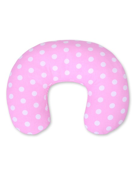 Feeding pillow- white dots on pink