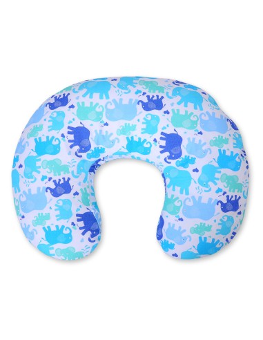 Feeding pillow- Elephants blue