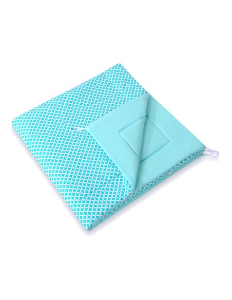 Double-sided teepee playmat- rosette mint