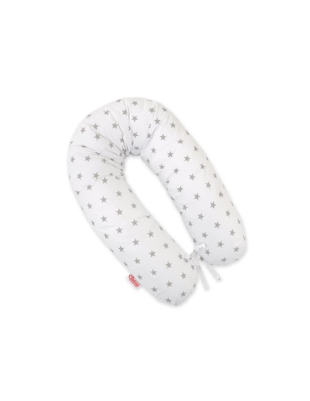 Multifunctional pregnancy pillow Longer- White with grey stars