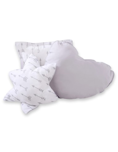 3pcs pillow set - Grey arrows