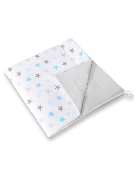 Double-sided teepee playmat- Grey-blue stars/grey