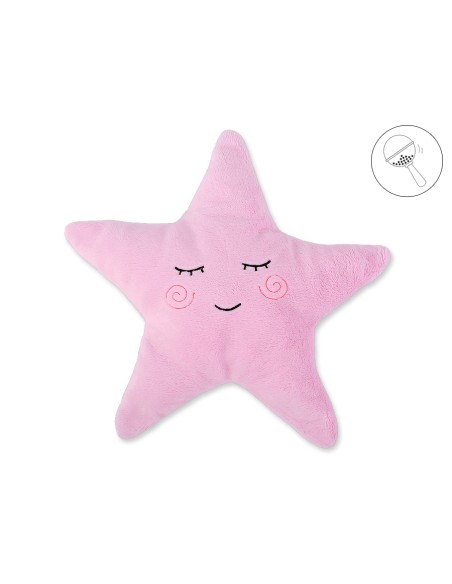 Pillow LITTLE STAR with rattle- pink