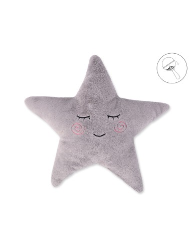 Pillow LITTLE STAR with rattle- gray