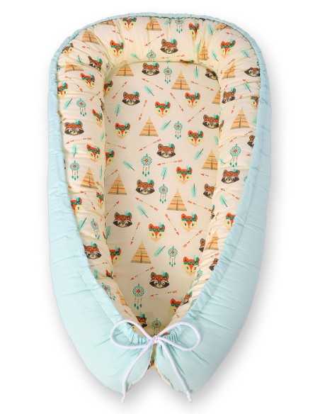 Baby nest double-sided Premium Cocoon for infants BOBONO- teepee cream