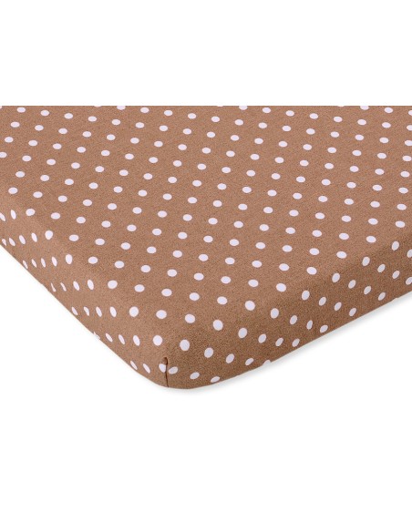 Sheet made of cotton 120x60cm white dots on brown