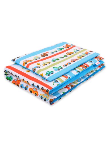 Baby cotton bedding set 2-pcs 135x100 cm- retro cars