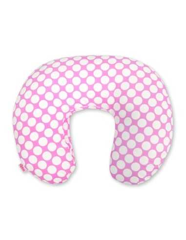 Feeding pillow- pink with white dots