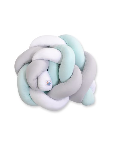 Knot bumper- white-gray-mint