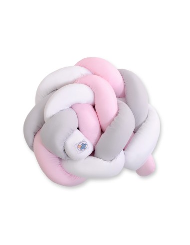 Knot bumper- white-gray-pink