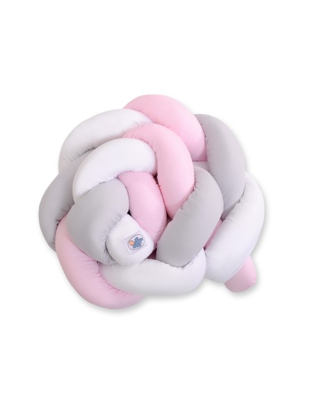 Knot bumper- white-gray-pink