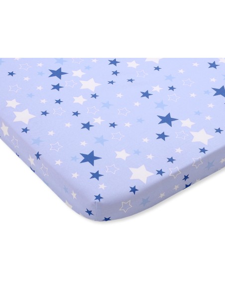 Sheet made of cotton 120x60cm blue stars