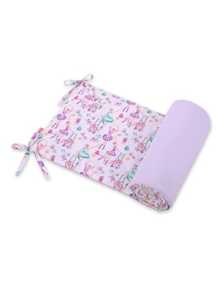 Universal bumper for cot - ballerinas lilac