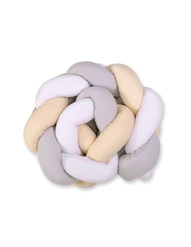 Knot bumper- white-gray-beige