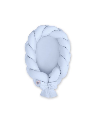 Braided baby nest 2 in 1- niebieski