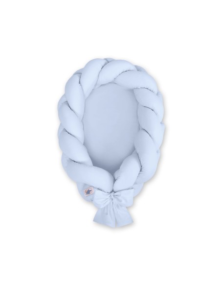 Braided baby nest 2 in 1- niebieski