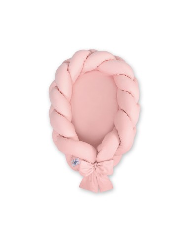 Braided baby nest 2 in 1 - pastel pink