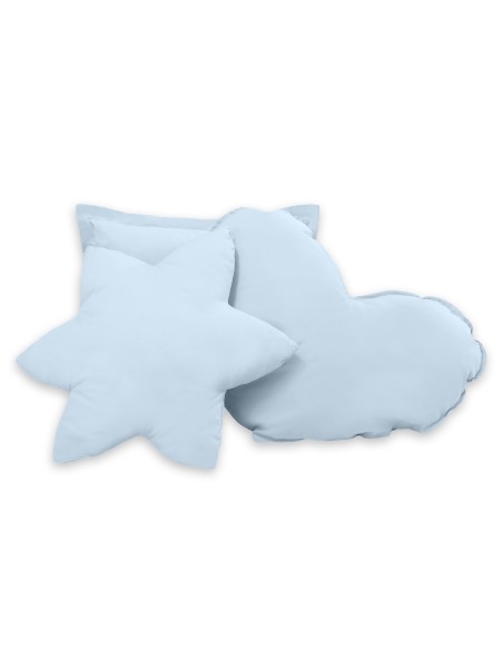 3pcs pillow set - blau